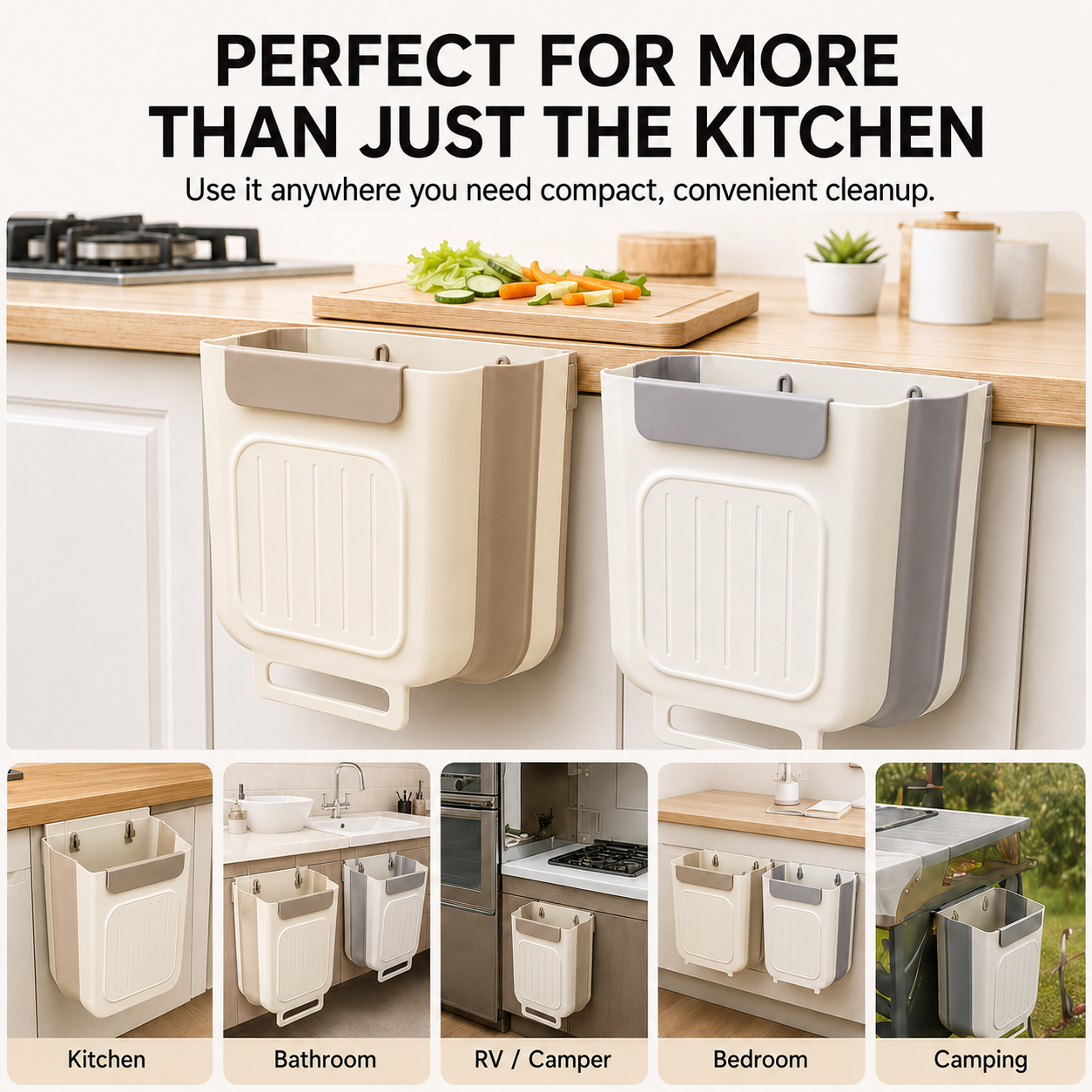 Foldable Hanging Trash Can for Cabinet Doors | 6L & 11L