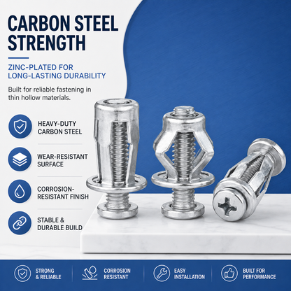 🔧 Galvanized Hollow Wall Petal Nut – Fast Expansion & Reliable Hold