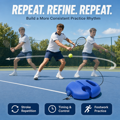 🎾Solo Tennis Trainer with 2 Rebound Balls | Practice Anywhere