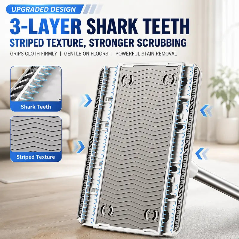 ✨ Slim Flat Floor Mop – 360° Flexible Wet & Dry Cleaning