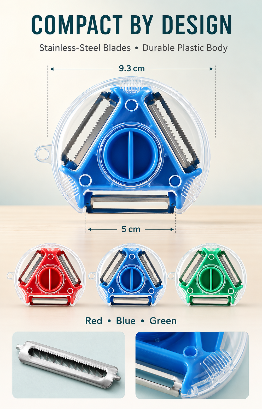3-in-1 Rotary Vegetable Peeler | Peel & Julienne