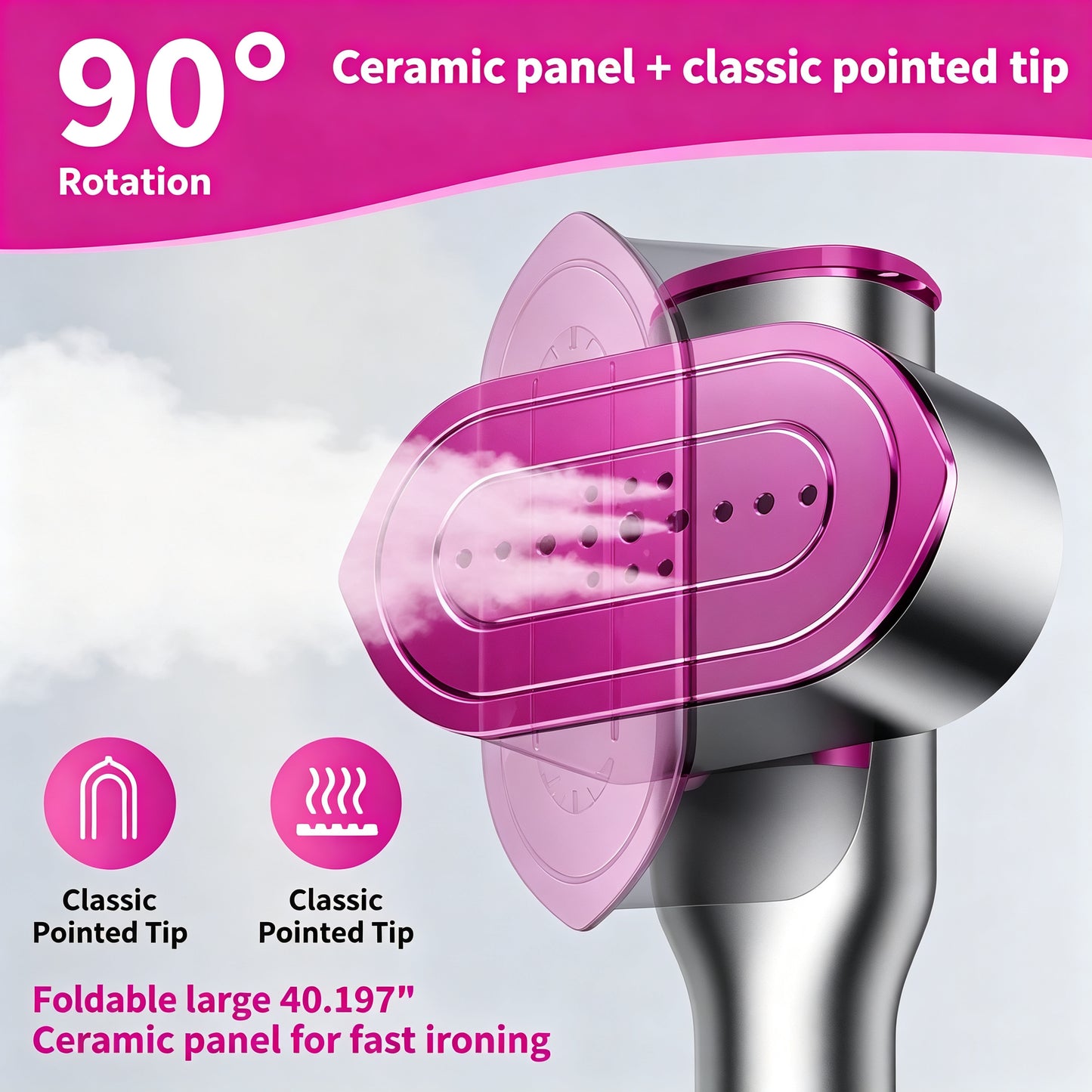2026 Upgrade Garment Steamer for Clothes, Portable Travel Clothing Steamer Iron