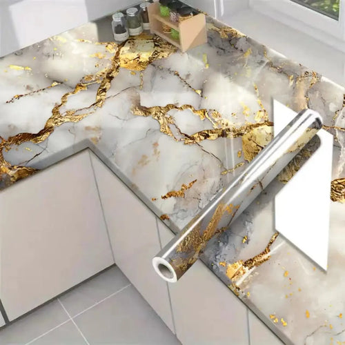 ✨ Gold Marble Peel & Stick Wallpaper | Walls, Kitchen & Furniture