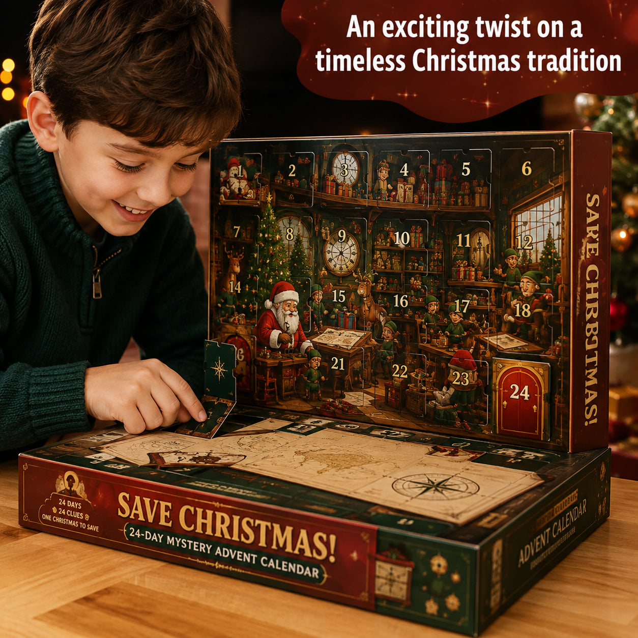 ⏳🎄🔎 Mystery Adventure Advent Calendar -24 Days, 24 Clues, One Final Reveal