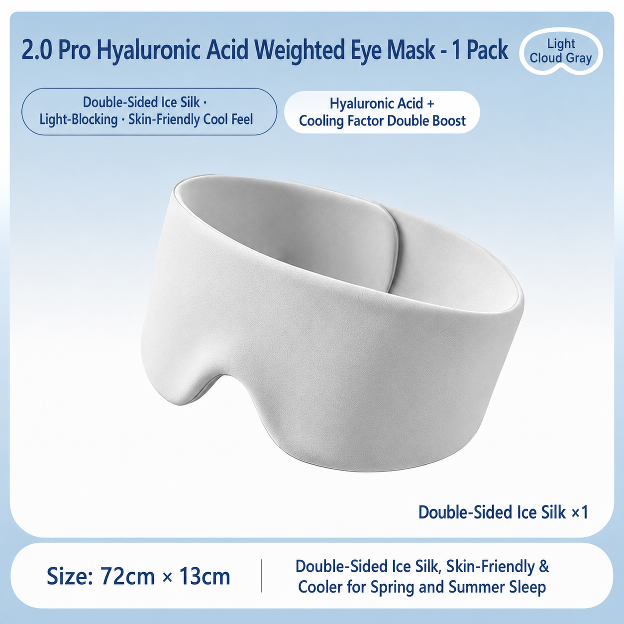 Weighted Eye Mask | Cooling Ice Silk Sleep Mask