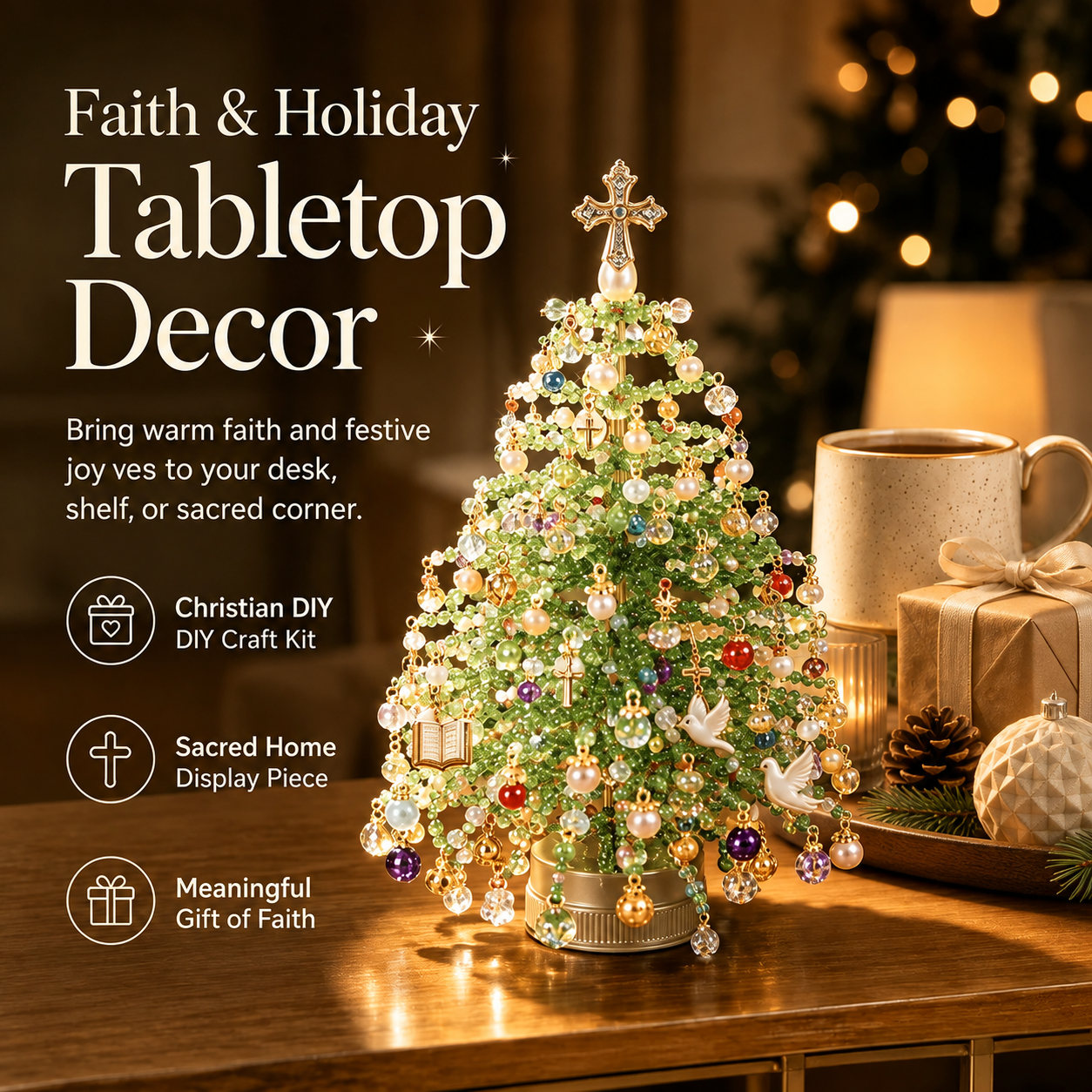 🎅DIY Beaded Christmas Tree Kit | 🎄Handmade Holiday Craft