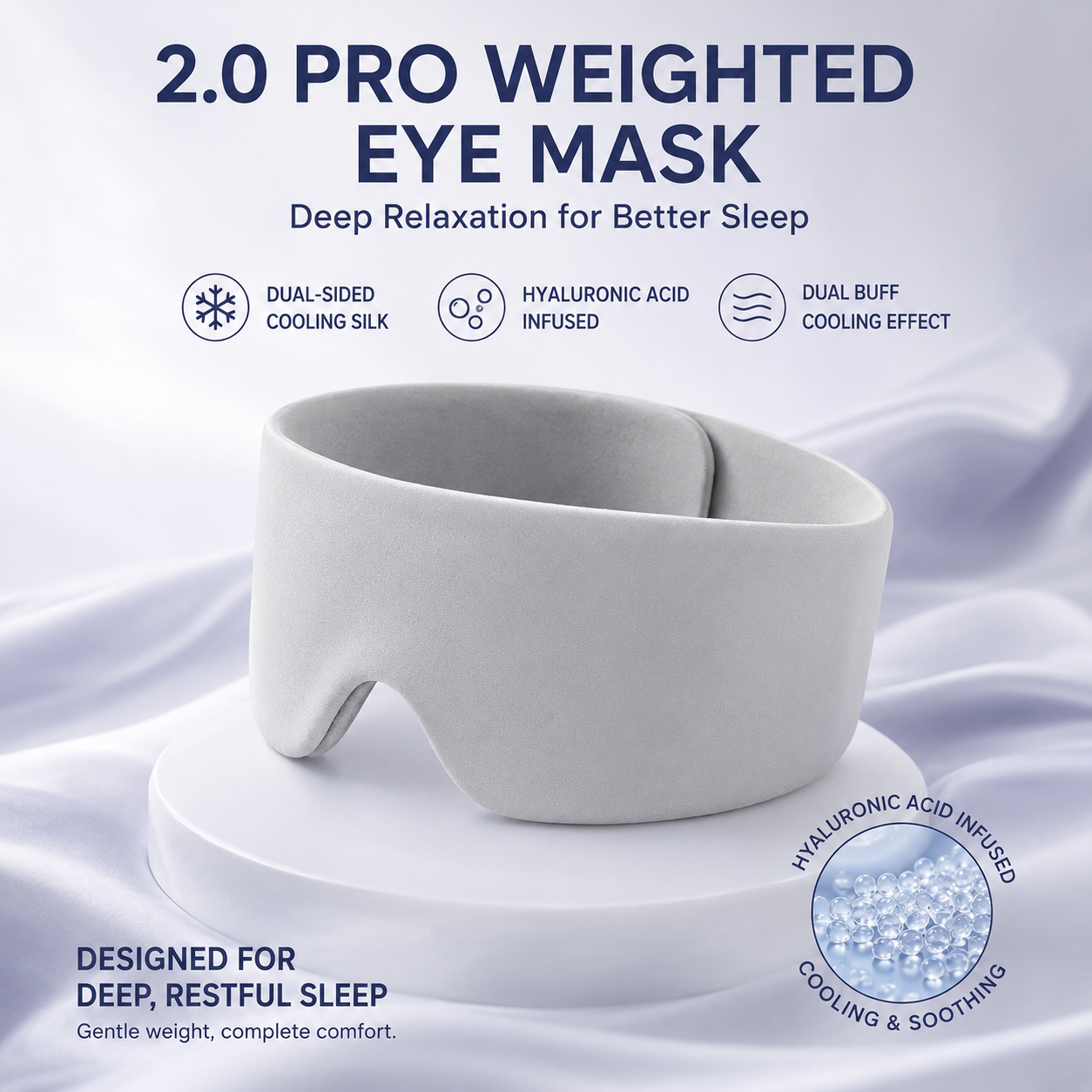 Weighted Eye Mask | Cooling Ice Silk Sleep Mask