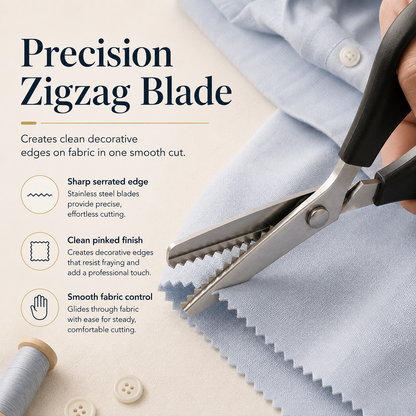 Zigzag Fabric Scissors – Shears for Sewing & Clothing