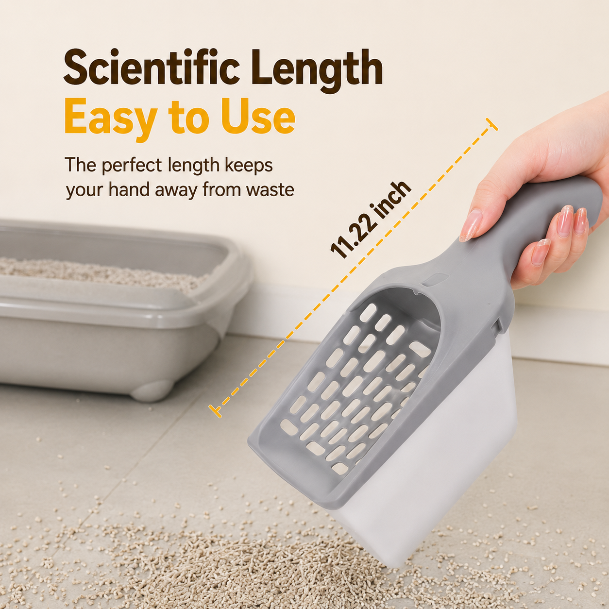 2-in-1 Cat Litter Scoop with Waste Bin