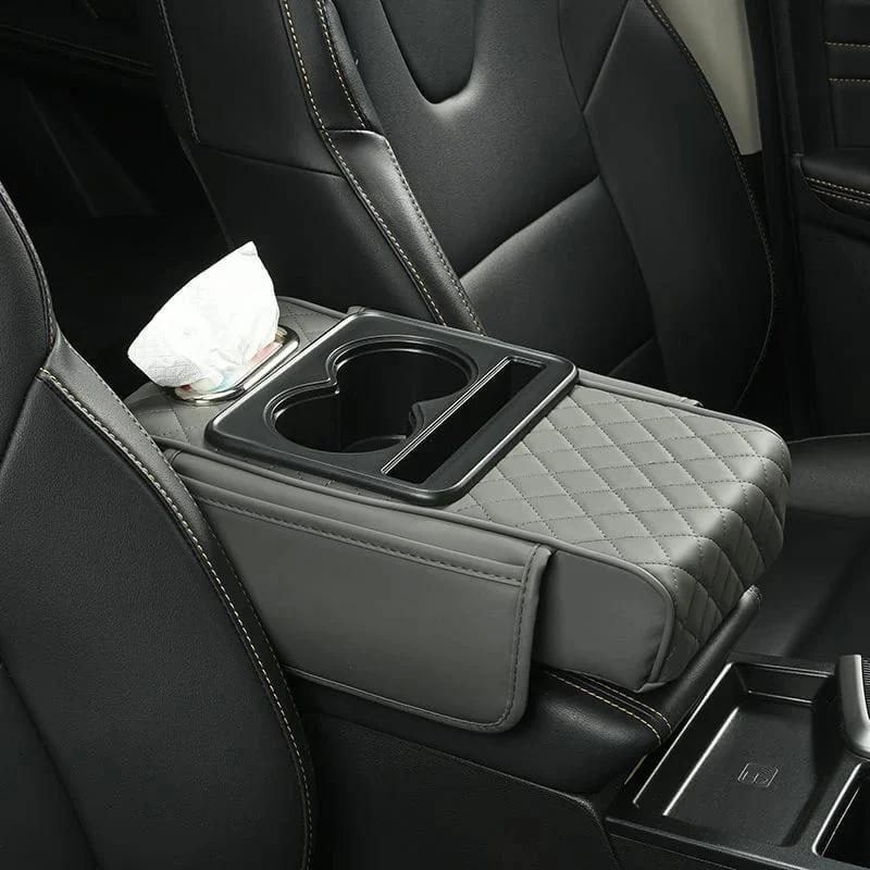 Multifunctional PU Leather Car Armrest Box Mat