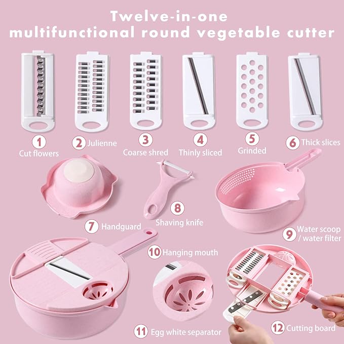 12-in-1 Premium Vegetable Chopper & Kitchen Prep System