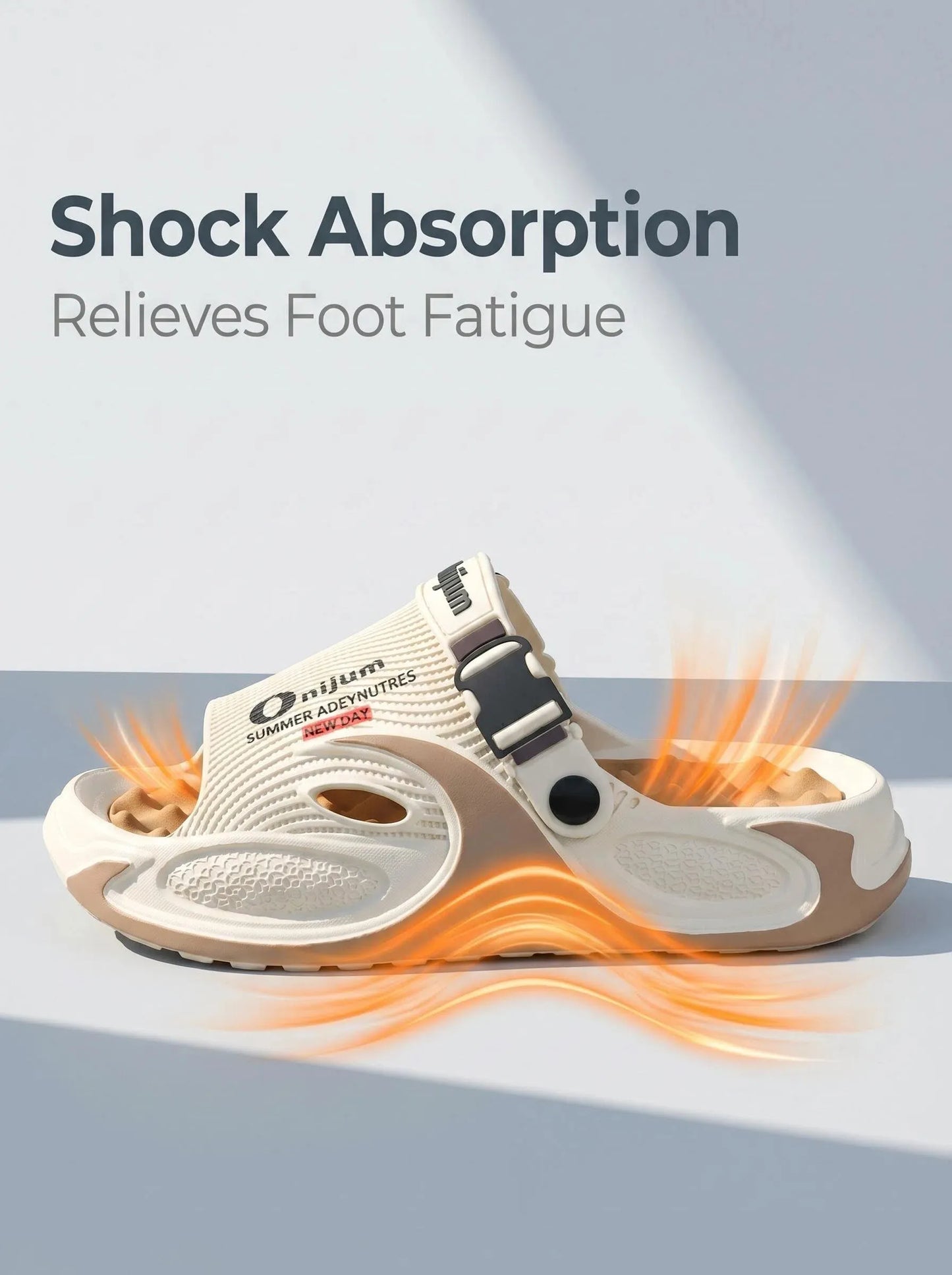 ⏰Limited Time 50% OFF🔥Men' Summer Massage Slippers, Unisex Comfortable Thick Sole Home Fashion Sandals