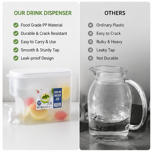 3.5L Refrigerator Drink Dispenser with Easy-Pour Tap