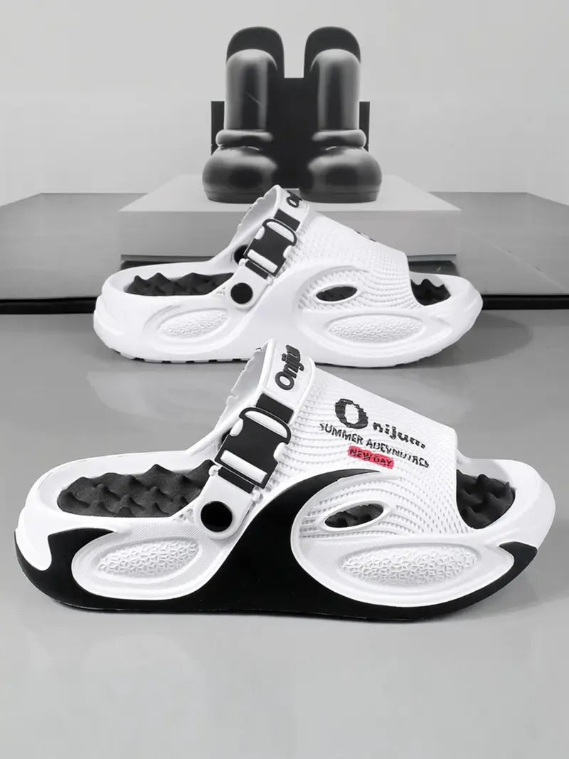 ⏰Limited Time 50% OFF🔥Men' Summer Massage Slippers, Unisex Comfortable Thick Sole Home Fashion Sandals