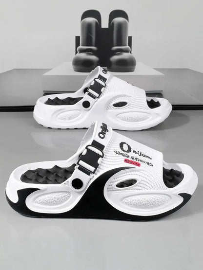 ⏰Limited Time 50% OFF🔥Men' Summer Massage Slippers, Unisex Comfortable Thick Sole Home Fashion Sandals