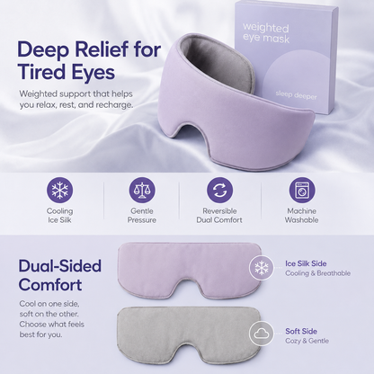 Weighted Eye Mask | Cooling Ice Silk Sleep Mask