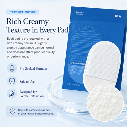 Exfoliating Peeling Pads for Face & Body | Smoothing Skin Care