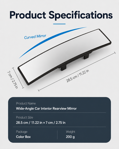 Wide-Angle Anti-Glare Car Rearview Mirror | Clear View