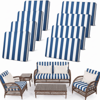 Blue and White Stripes
