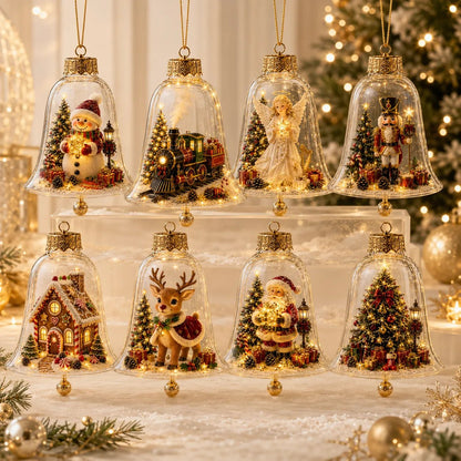 ✨🎄 Light-up Christmas decoration – Magical mini Christmas world with warm light