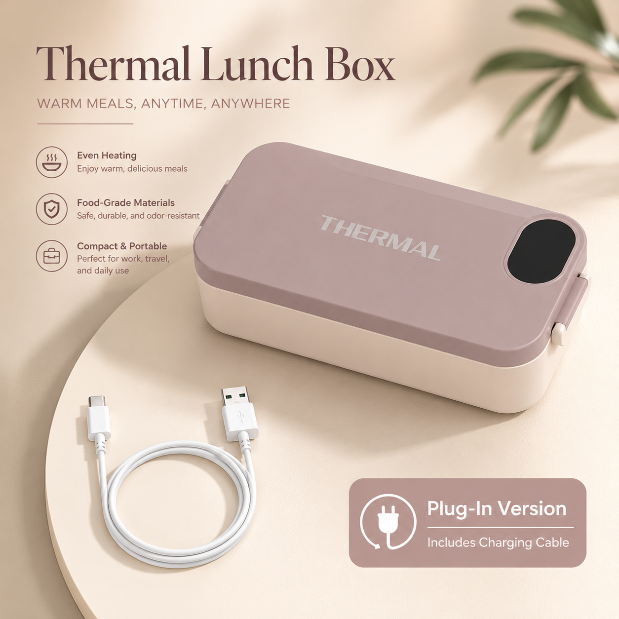 Rechargeable Electric Lunch Box | Portable Food Warmer