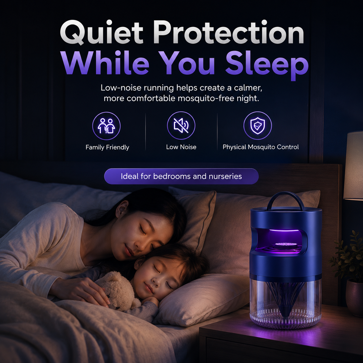 Upgraded Mosquito Trap | Quiet Vortex Suction Lamp