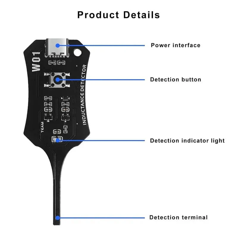 Type-C Inductance Tester Motherboard Coil Tester, Electronic Circuit Board Inductor Detector