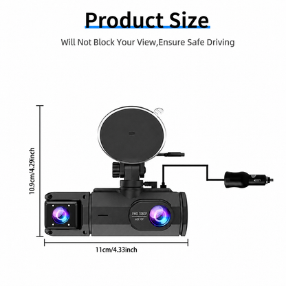 Full View Car Dashcam System(The product does not include a memory card.)