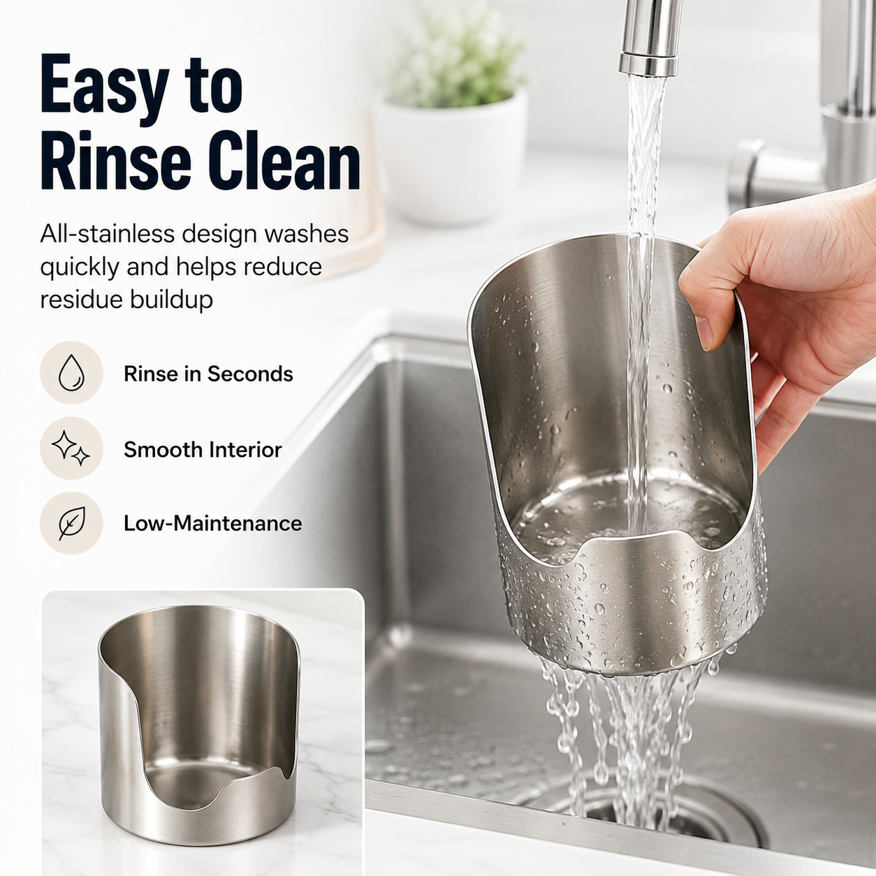 Stainless Steel Pot Lid & Utensil Holder | Kitchen Organizer