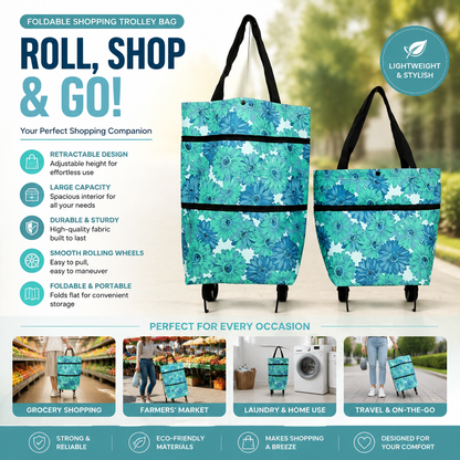 🔥LAST DAY-50% OFF🔥 2 in 1 Foldable Shopping Cart🎁