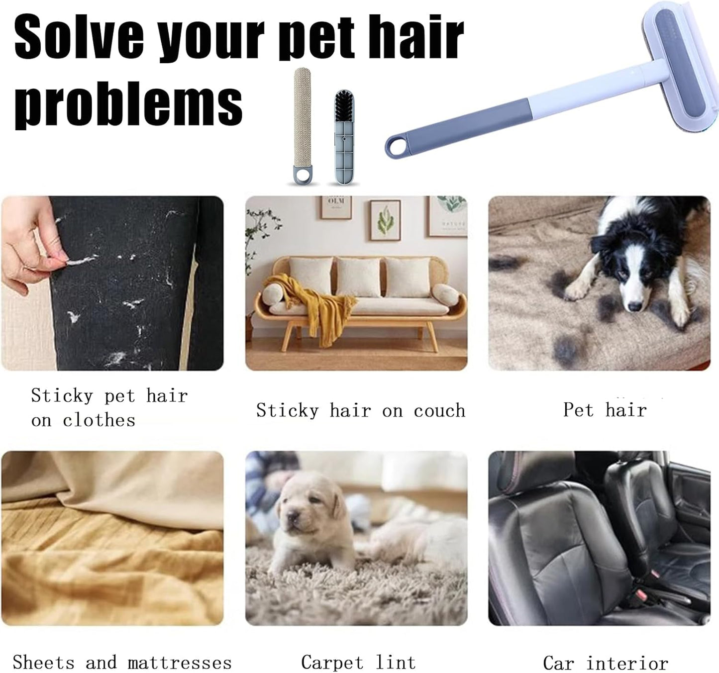 🔥Limited Time 50% Off✨4-in-1 Multi-Functional Pet Hair Remover Brush