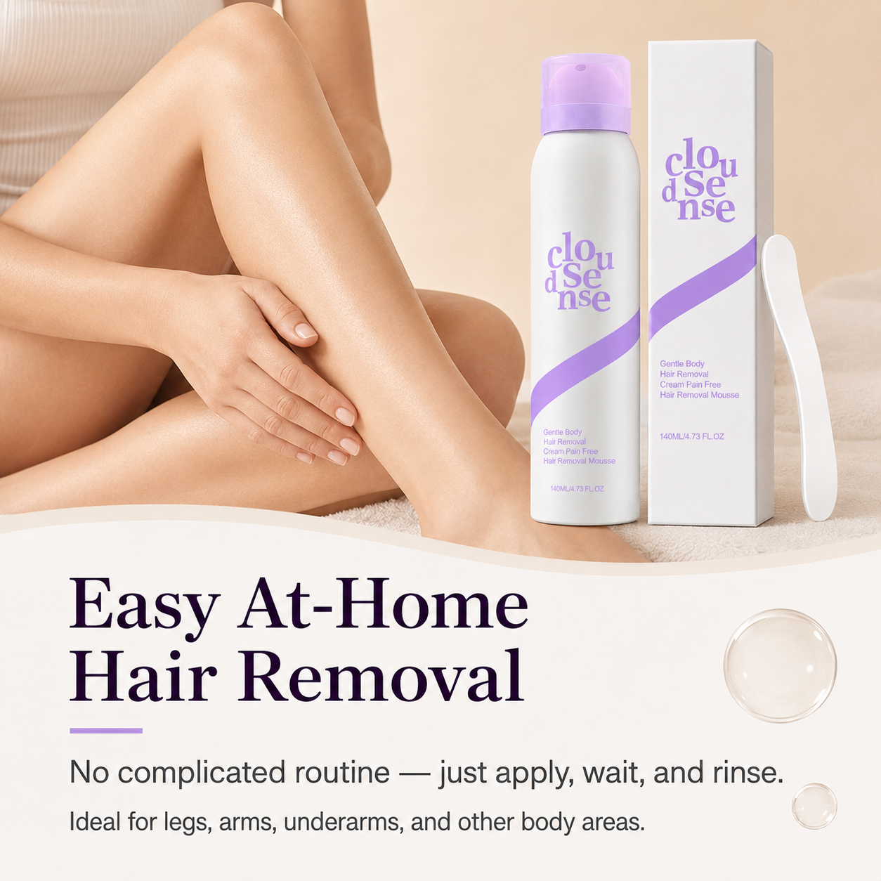 ✨  Gentle Hair Removal Mousse  | Easy At-Home Body Care