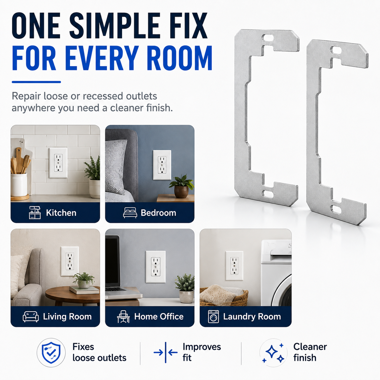 Outlet Spacer Plates for Loose & Recessed Outlets | 5–20 PCS