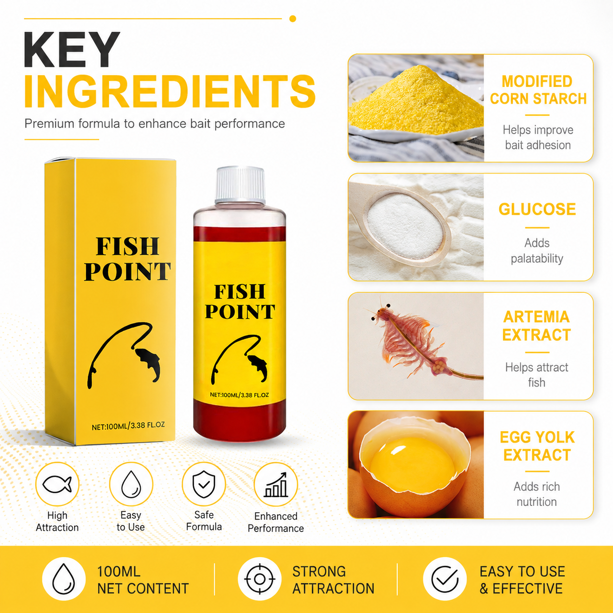 Fish Point Liquid Fish Attractant 100ml | Bait Booster