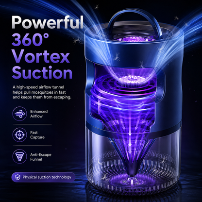 Upgraded Mosquito Trap | Quiet Vortex Suction Lamp
