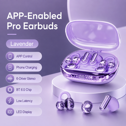 🎧 6-Earbud Smart Wireless Earbuds with Power Bank Charging Case | APP Control & Multi-Wear Design