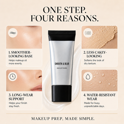 Smooth & Blur Makeup Primer – Water-Resistant Long-Wear Base