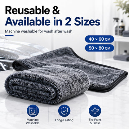 Microfiber Car Drying Towel | Ultra Absorbent & Reusable