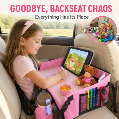 Kids Travel Tray Organizer | Car & Airplane Activity Desk
