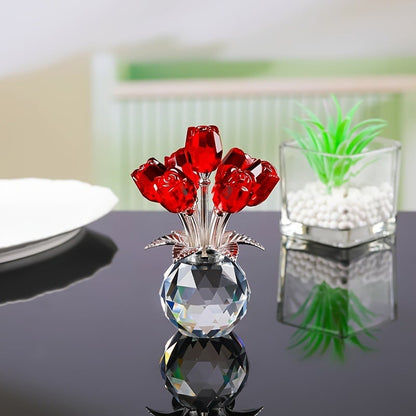 🌺Hot Sale 49% OFF-Crystal Colorful Rose Flower Vase