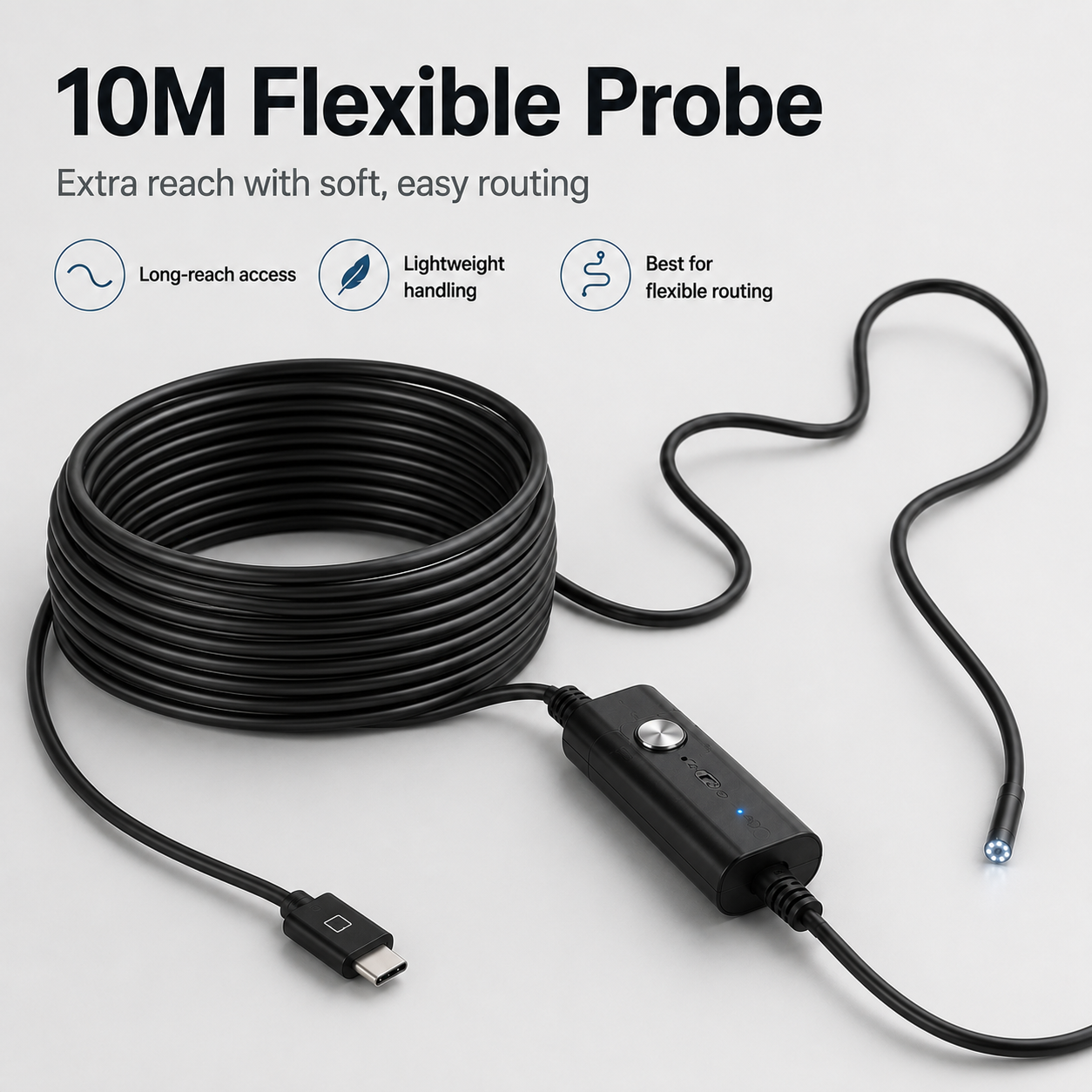 HD Endoscope Inspection Camera | 2M 5M 10M Waterproof Probe