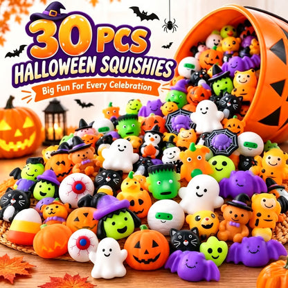 🎃 100PCS Halloween Mochi Squishy Toys – Cute Sensory Party Favors & Goodie Bag Fillers ✨
