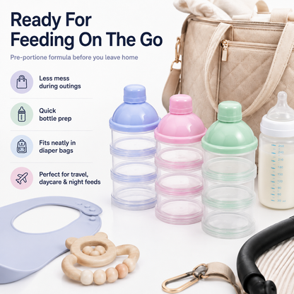 Portable Stackable Baby Formula Dispenser for Travel