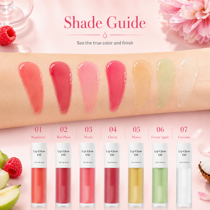 New⭐Lip Glow Oil – 7 Fruit-Inspired Glossy Shades
