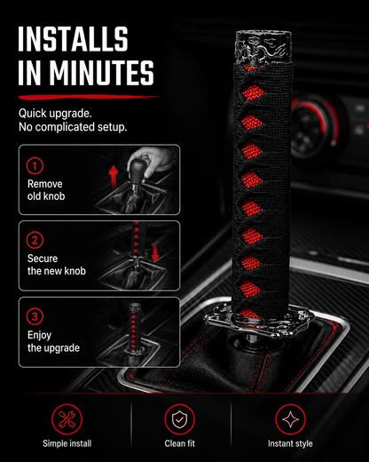 Samurai Shift Knob for Cars | Katana Style Manual Gear Shifter