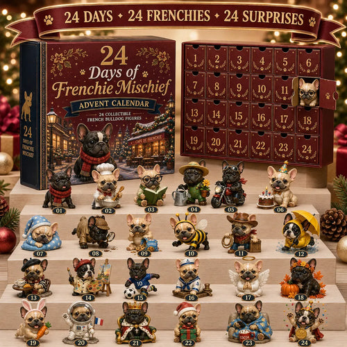 ⏳ Last Day 49% OFF – 🐶 24-Day French Bulldog Christmas Advent Calendar | 24 Unique Collectible Frenchie Characters with Different Outfits, Personalities & Daily Holiday Surprises 🎄✨