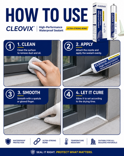 CLEOVIX Waterproof Sealant 570g | Leak & Gap Repair