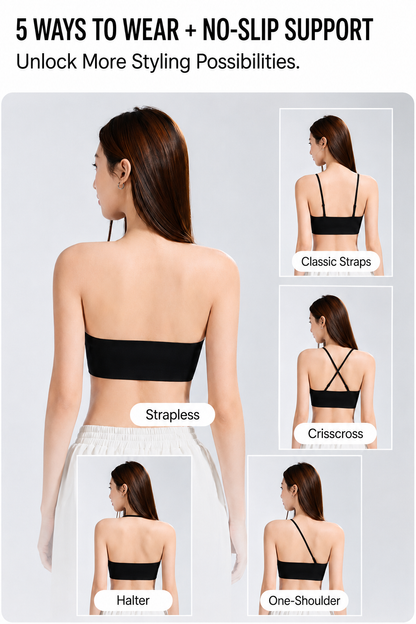 Front Clasp Strapless Bra | No-Slip Seamless Push-Up Bra