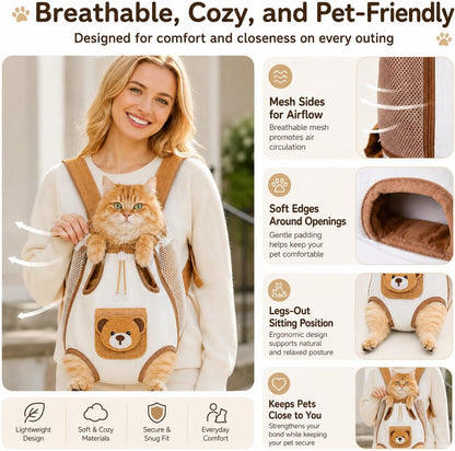 🐻 Stress-Free Travel for Your Pet – Cute Bear Carrier Bag