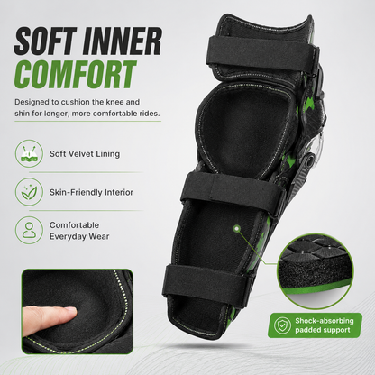 Motorcycle Knee & Shin Guards | Adjustable Riding Protection